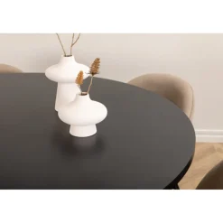 Copenhagen Rundt Spisebordssæt - Beige og Sort