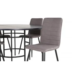 Copenhagen Rundt Spisebordssæt - Sort og Grå