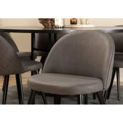 Copenhagen Rundt Spisebordssæt - Sort og Grå