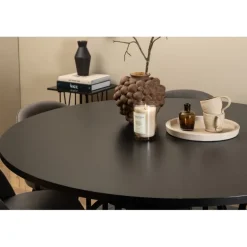 Copenhagen Rundt Spisebordssæt - Sort og Grå