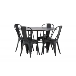 Copenhagen Rundt Spisebordssæt - Sort og Mocca