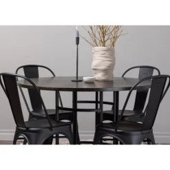 Copenhagen Rundt Spisebordssæt - Sort og Mocca