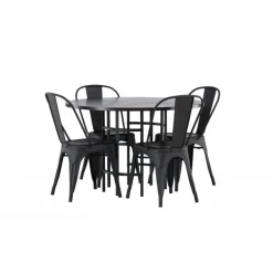 Copenhagen Rundt Spisebordssæt - Sort og Mocca