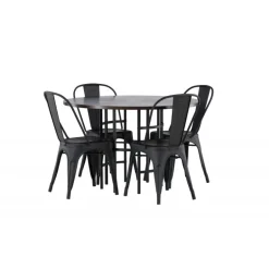 Copenhagen Rundt Spisebordssæt - Sort og Mocca