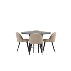 Copenhagen Rundt Spisebordssæt - Beige og Mocca