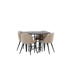 Copenhagen Rundt Spisebordssæt - Beige og Mocca