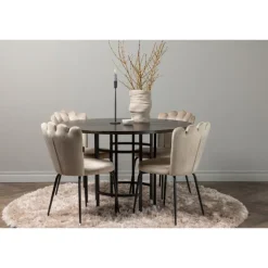 Copenhagen Rundt Spisebordssæt - Beige og Mocca