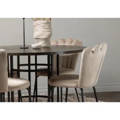 Copenhagen Rundt Spisebordssæt - Beige og Mocca