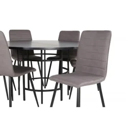 Copenhagen Rundt Spisebordssæt - Sort og Grå