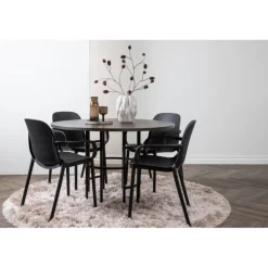 Copenhagen Rundt Spisebordssæt - Sort og Mocca