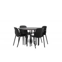 Copenhagen Rundt Spisebordssæt - Sort og Mocca