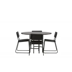 Copenhagen Rundt Spisebordssæt - Sort og Mocca