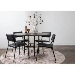 Copenhagen Rundt Spisebordssæt - Sort og Mocca