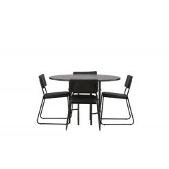 Copenhagen Rundt Spisebordssæt - Sort og Mocca