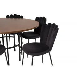 Copenhagen Rundt Spisebordssæt - Sort og Brun