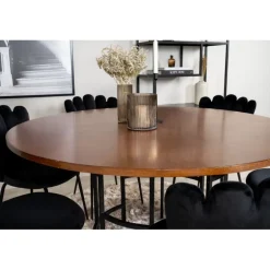 Copenhagen Rundt Spisebordssæt - Sort og Brun