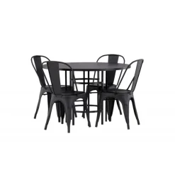 Copenhagen Rundt Spisebordssæt - Sort