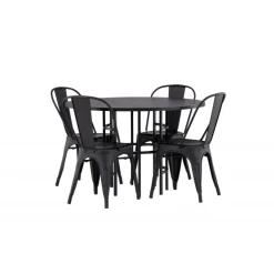 Copenhagen Rundt Spisebordssæt - Sort