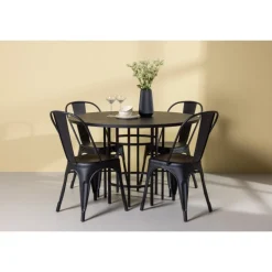 Copenhagen Rundt Spisebordssæt - Sort