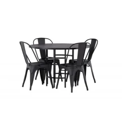 Copenhagen Rundt Spisebordssæt - Sort