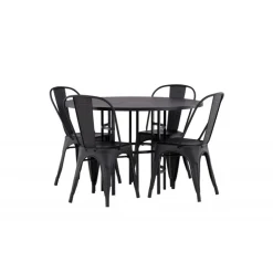 Copenhagen Rundt Spisebordssæt - Sort