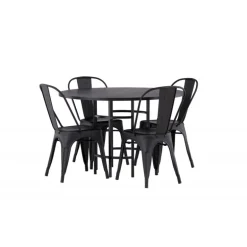 Copenhagen Rundt Spisebordssæt - Sort