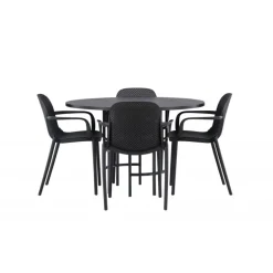 Copenhagen Rundt Spisebordssæt - Sort