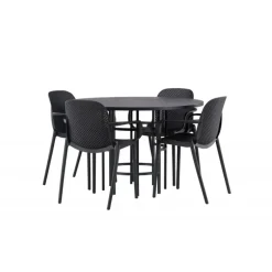 Copenhagen Rundt Spisebordssæt - Sort