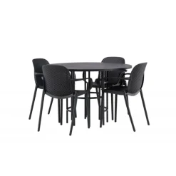 Copenhagen Rundt Spisebordssæt - Sort