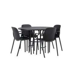 Copenhagen Rundt Spisebordssæt - Sort