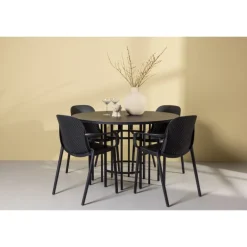 Copenhagen Rundt Spisebordssæt - Sort