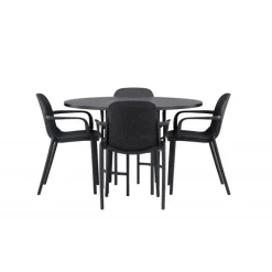 Copenhagen Rundt Spisebordssæt - Sort