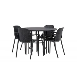 Copenhagen Rundt Spisebordssæt - Sort