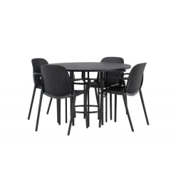 Copenhagen Rundt Spisebordssæt - Sort