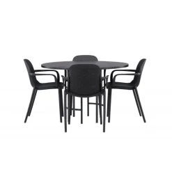 Copenhagen Rundt Spisebordssæt - Sort