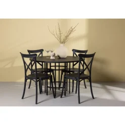 Copenhagen Rundt Spisebordssæt - Sort