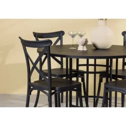 Copenhagen Rundt Spisebordssæt - Sort