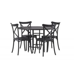 Copenhagen Rundt Spisebordssæt - Sort