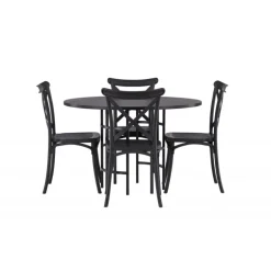 Copenhagen Rundt Spisebordssæt - Sort