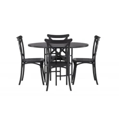 Copenhagen Rundt Spisebordssæt - Sort