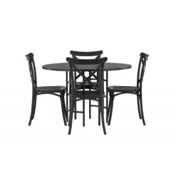 Copenhagen Rundt Spisebordssæt - Sort