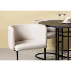 Copenhagen Rundt Spisebordssæt - Beige og Sort