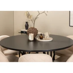 Copenhagen Rundt Spisebordssæt - Beige og Sort