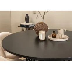 Copenhagen Rundt Spisebordssæt - Beige og Sort