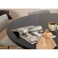 Copenhagen Rundt Spisebordssæt - Sort og Grå