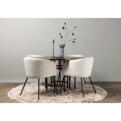 Copenhagen Rundt Spisebordssæt - Beige og Mocca