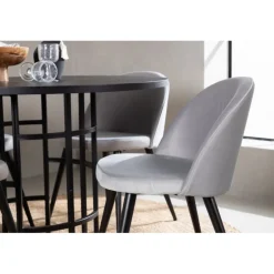 Copenhagen Rundt Spisebordssæt - Sort og Grå