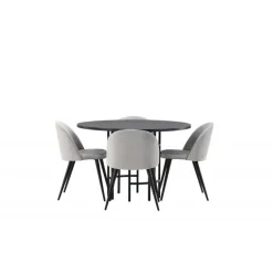 Copenhagen Rundt Spisebordssæt - Sort og Grå