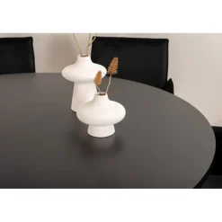 Copenhagen Rundt Spisebordssæt - Sort og Kobber