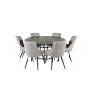 Copenhagen Rundt Spisebordssæt - Sort og Lysegrå